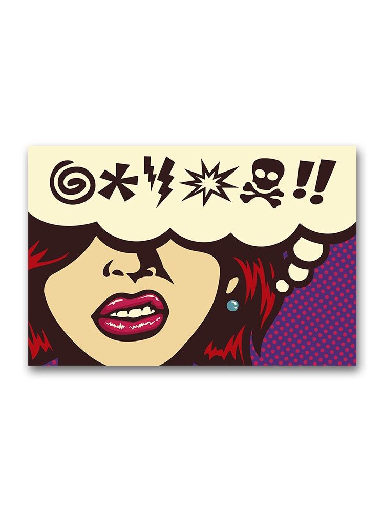 Angry Comic Book Woman Poster -Image by Shutterstock