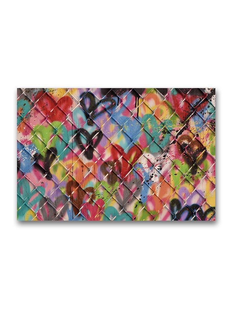 Spray Painted Hearts Poster -Image by Shutterstock