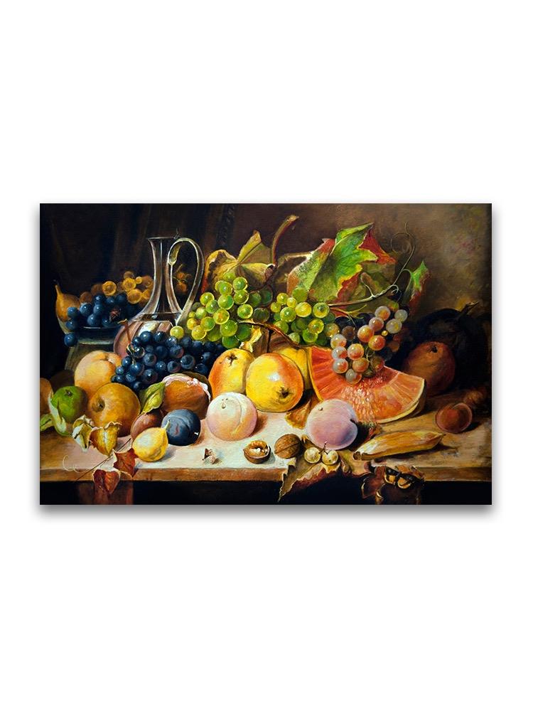 Still Life Painting Fruits Vases Poster -Image by Shutterstock