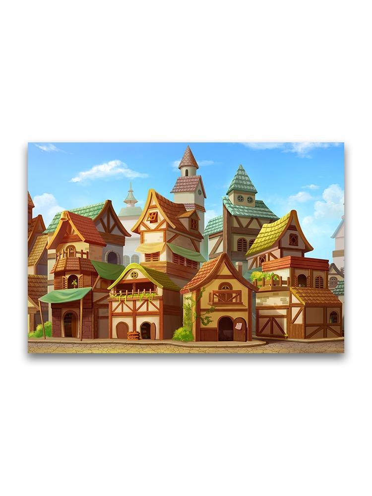 Digital Artwork Fairytale Houses Poster -Image by Shutterstock