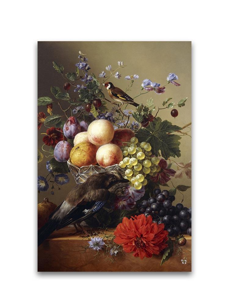 Beautiful Birds Fruit Flower Oil Poster -Image by Shutterstock