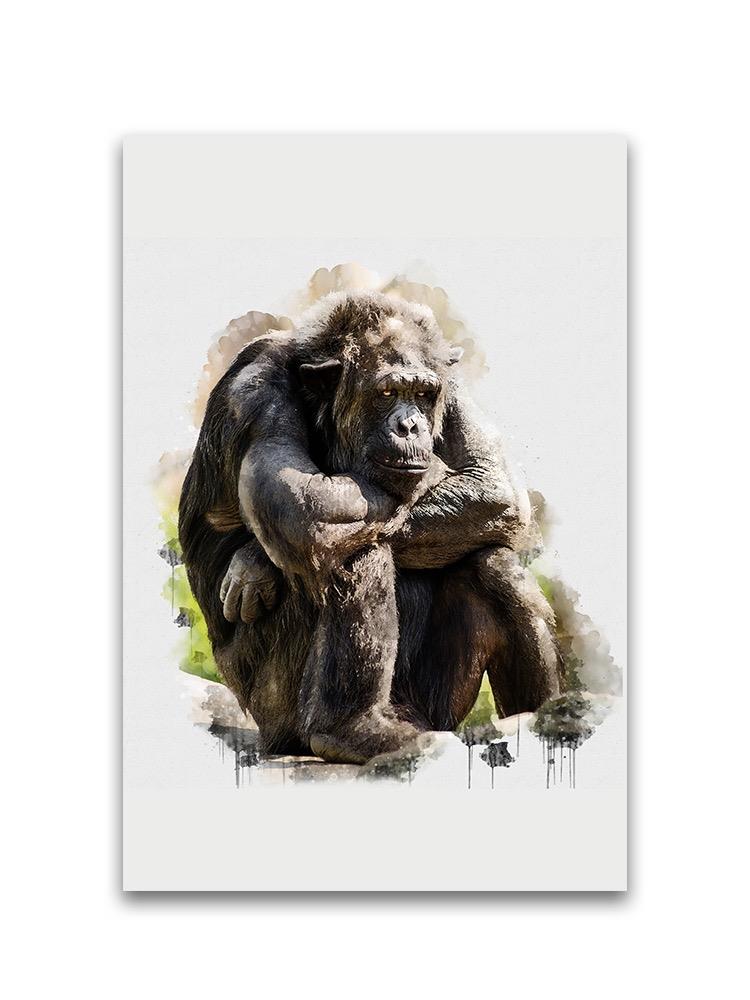 Digital Artwork Chimpanzee Poster -Image by Shutterstock