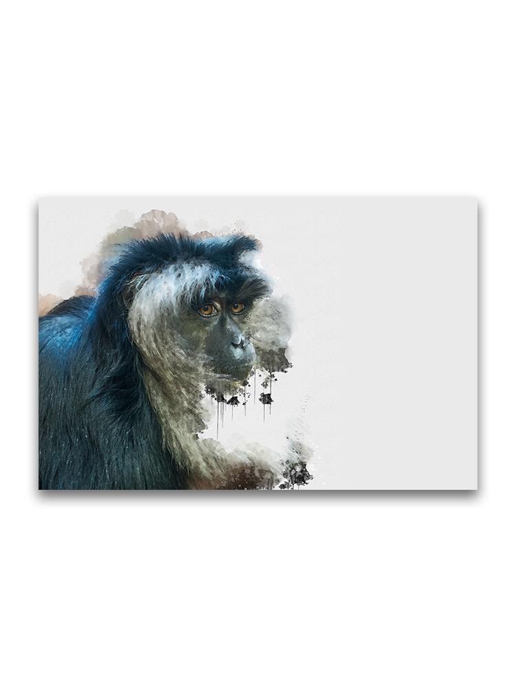 Digital Watercolor Monkey Poster -Image by Shutterstock