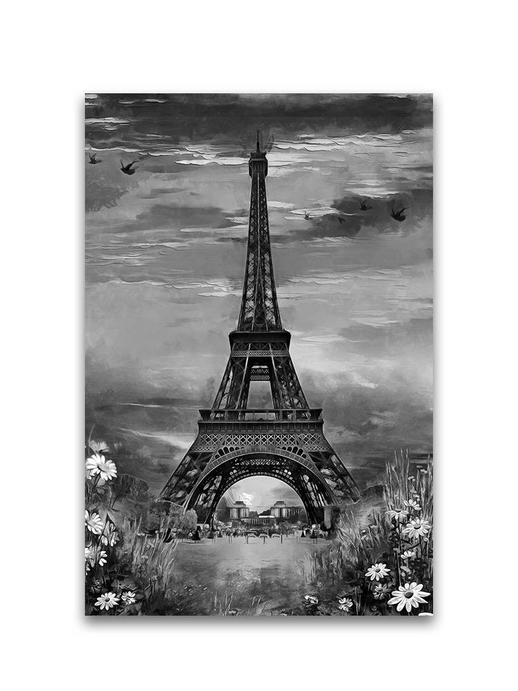 Monchorme Eiffel Tower Oil  Poster -Image by Shutterstock