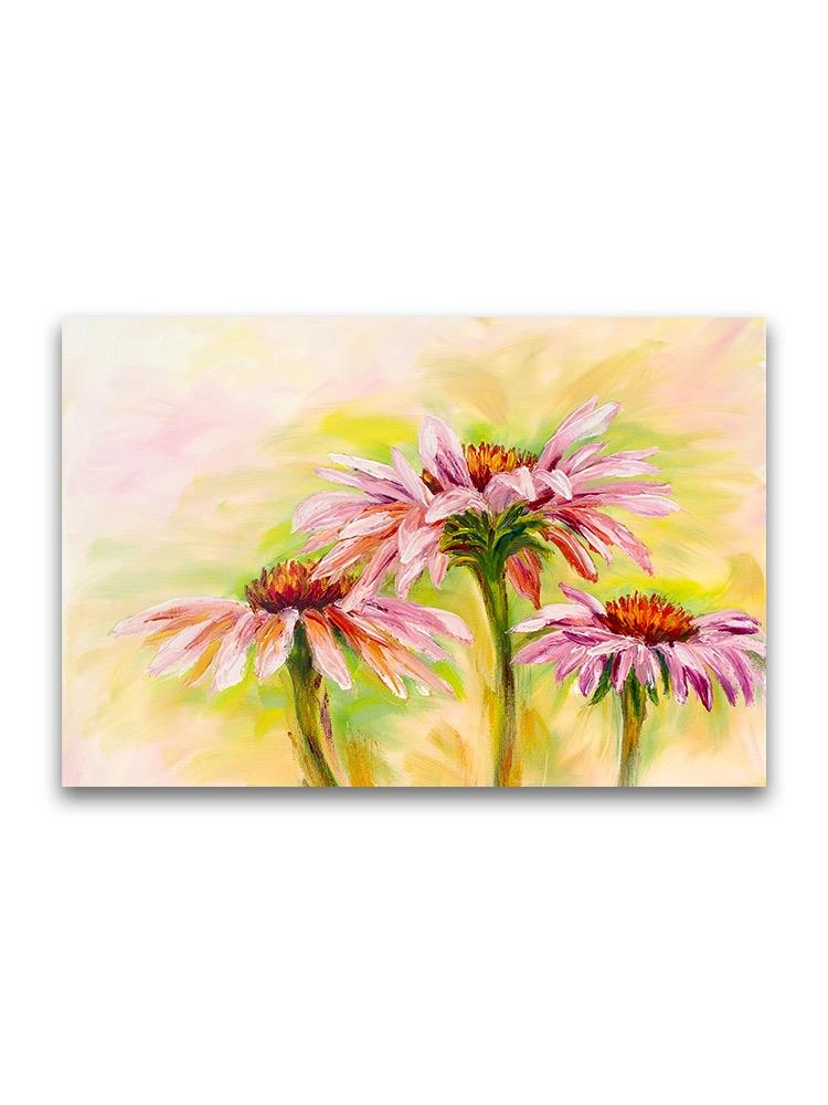 Echinacea Oil Painting  Poster -Image by Shutterstock