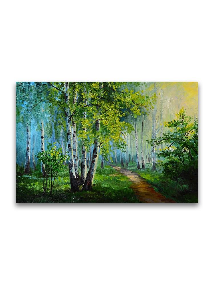 Oil Painting Forest Landscape Poster -Image by Shutterstock