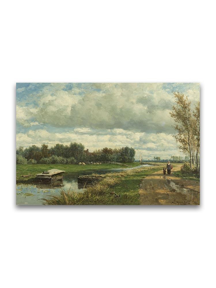 Rural Landscape Oil Painting Poster -Image by Shutterstock