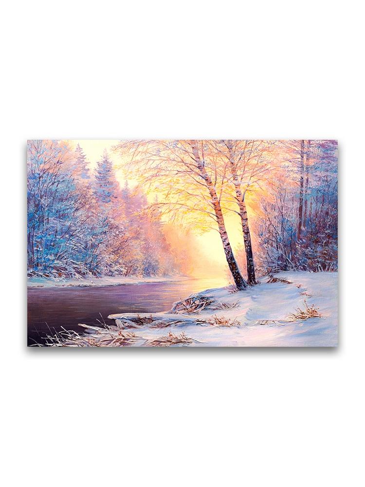 Landscape In Winter Oil  Poster -Image by Shutterstock
