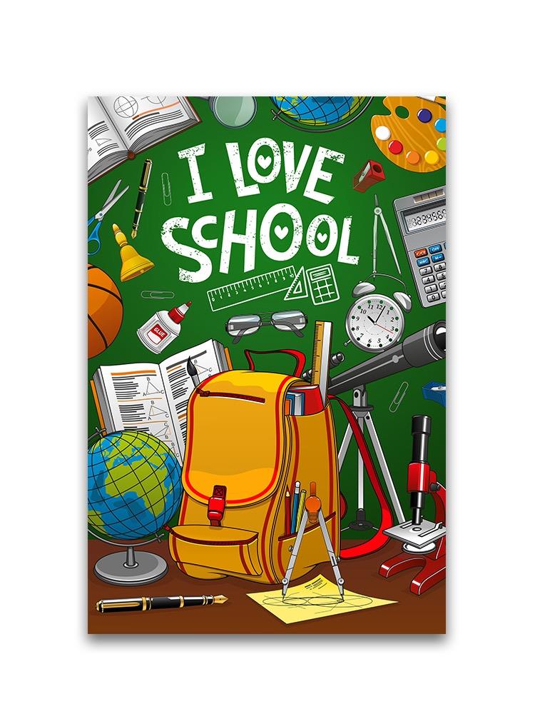 School Supplies, I Love School Poster -Image by Shutterstock
