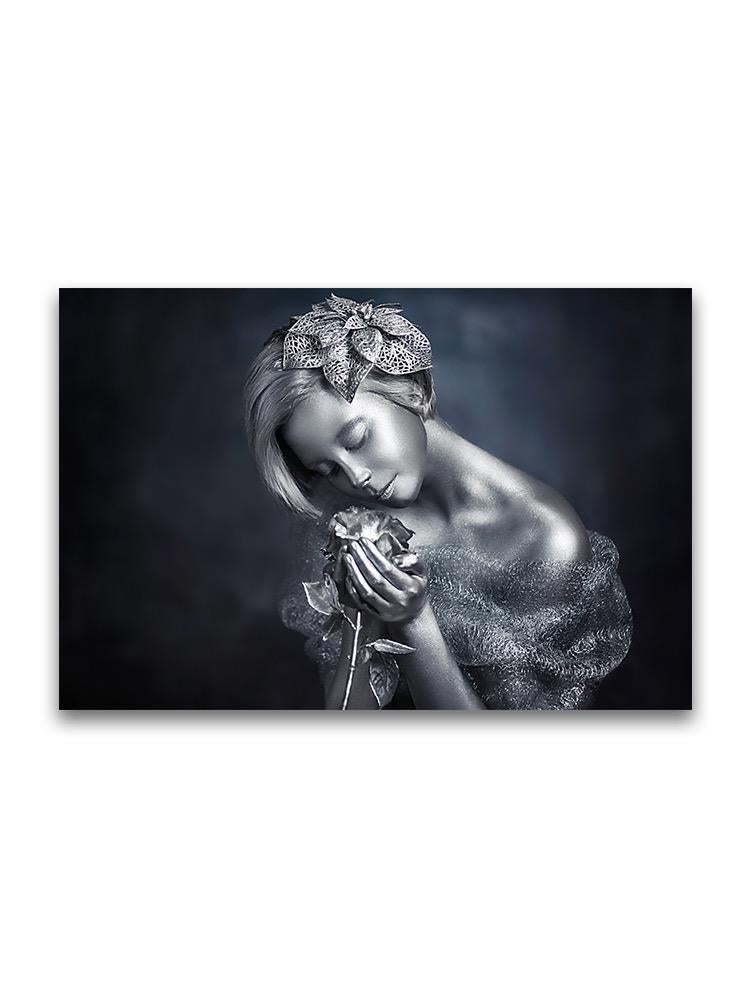 Silver Statue Girl Poster -Image by Shutterstock
