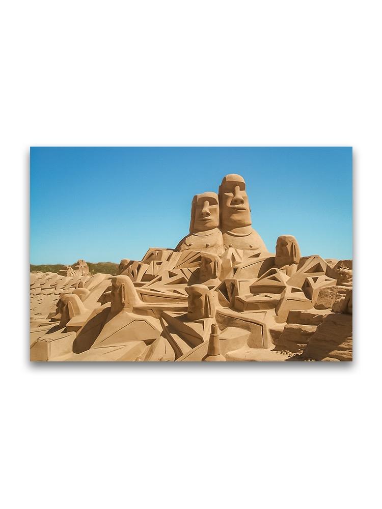 Sand Sculpture On A Texel Beach Poster -Image by Shutterstock