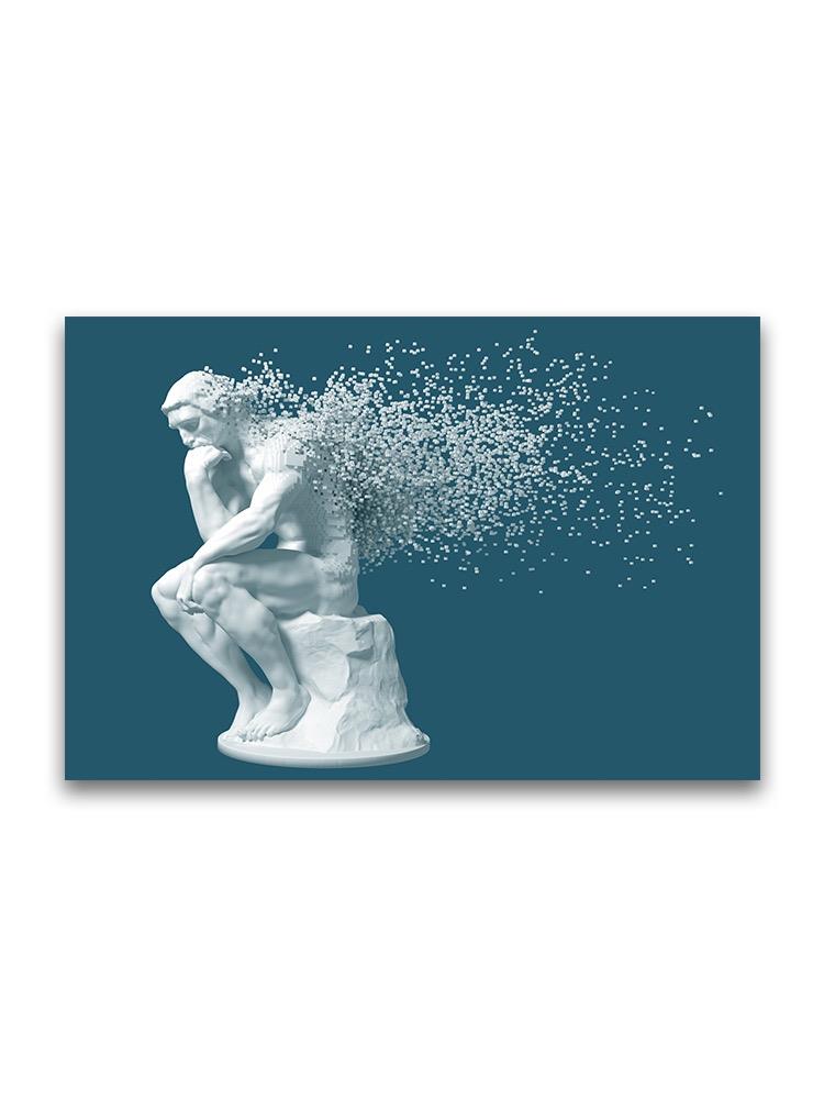 Thinker Sculpture Disintegrating Poster -Image by Shutterstock