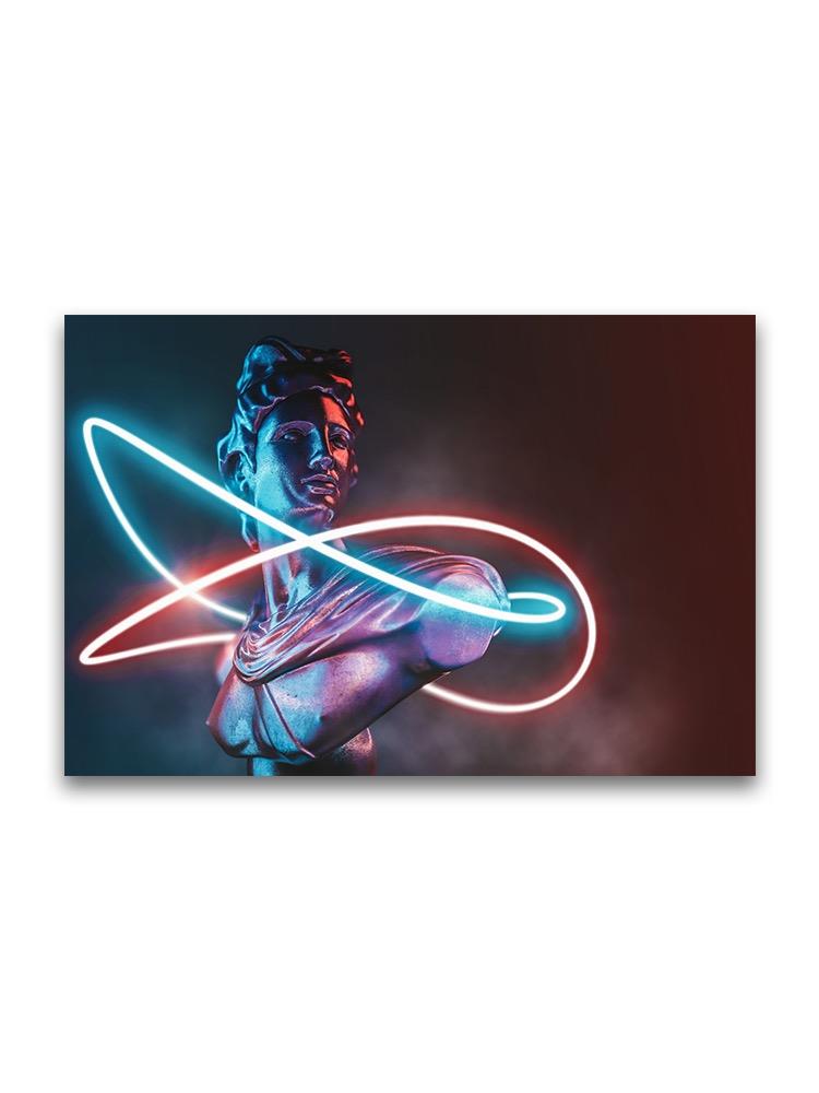 Neon Style Statue Poster -Image by Shutterstock
