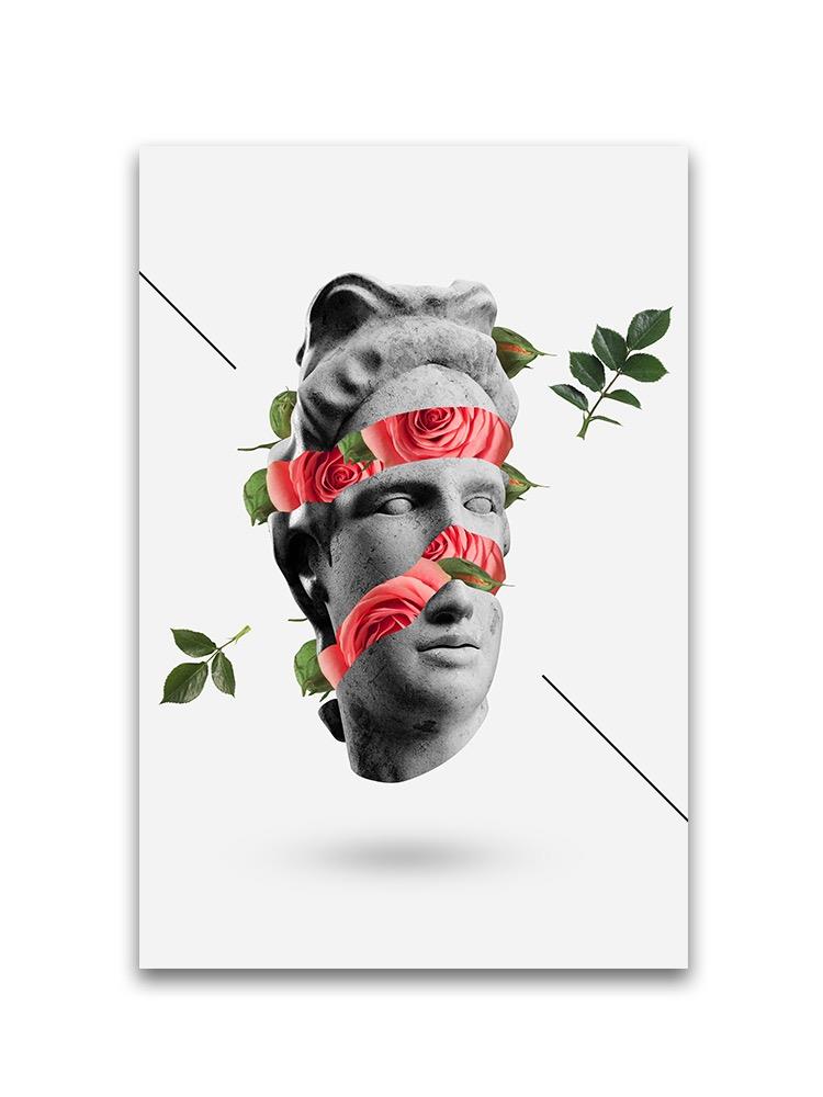 Apollo Statue With Roses Poster -Image by Shutterstock