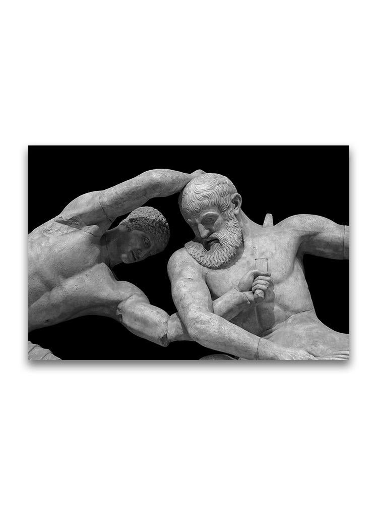Warrior Killing Beard Man Statue Poster -Image by Shutterstock