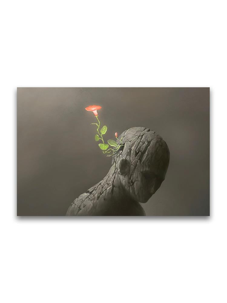 Red Flower On Broken Human Poster -Image by Shutterstock