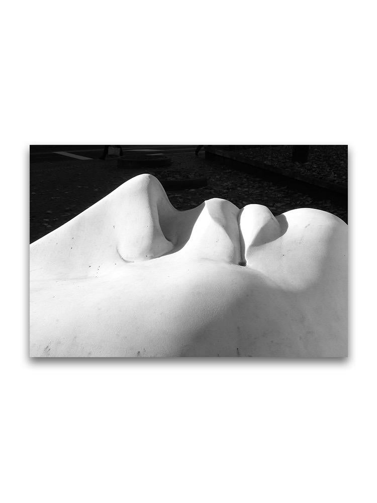 White Stone Face  Poster -Image by Shutterstock