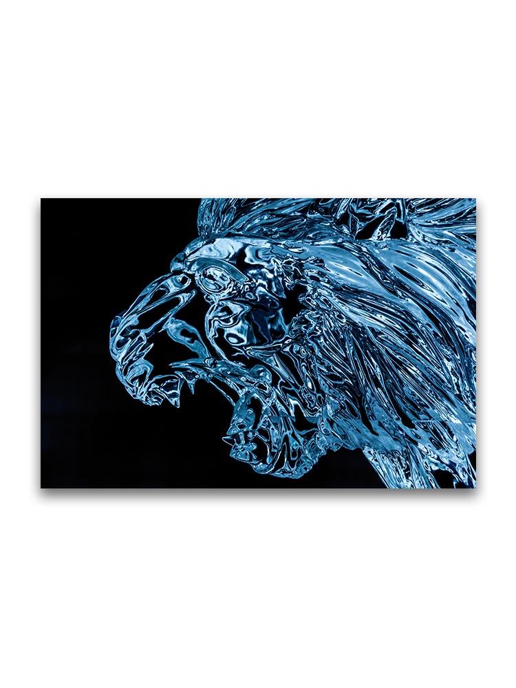 Lion Head Ice Sculpture Poster -Image by Shutterstock