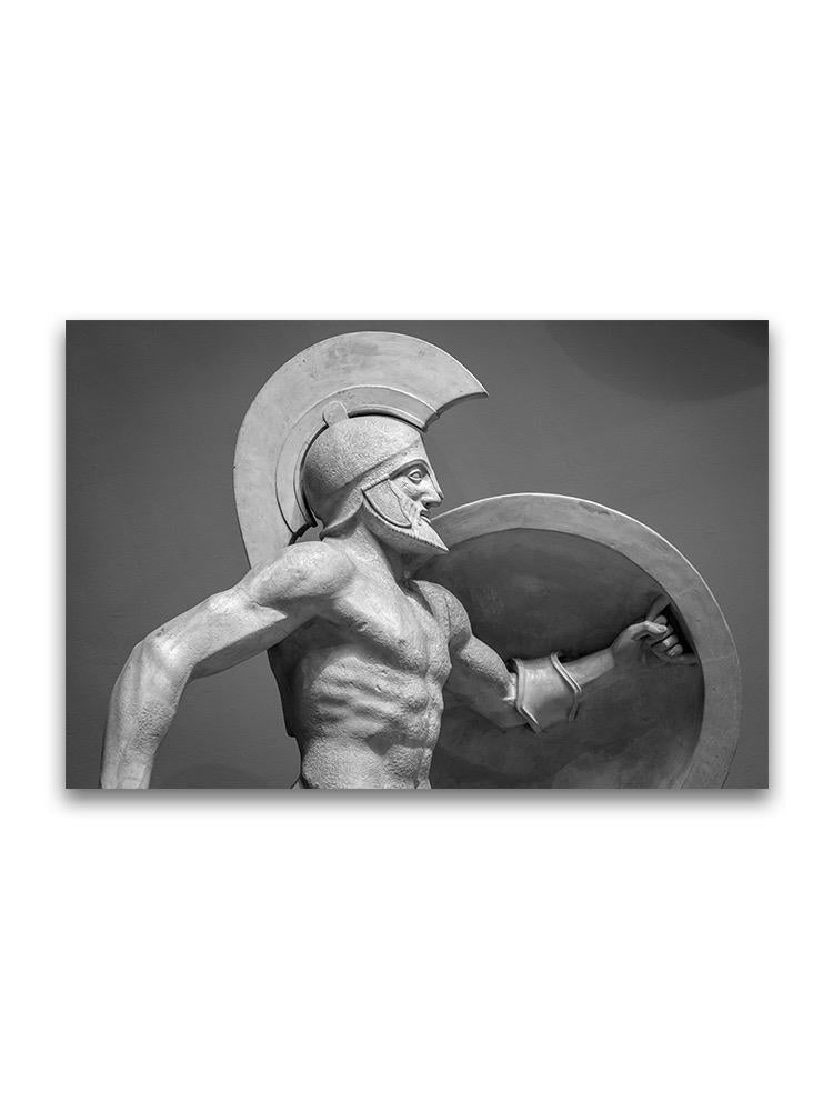 Head In Helmet Greek Sculpture Poster -Image by Shutterstock