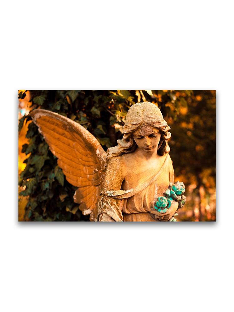 Golden Glow Angel Sculpture Poster -Image by Shutterstock