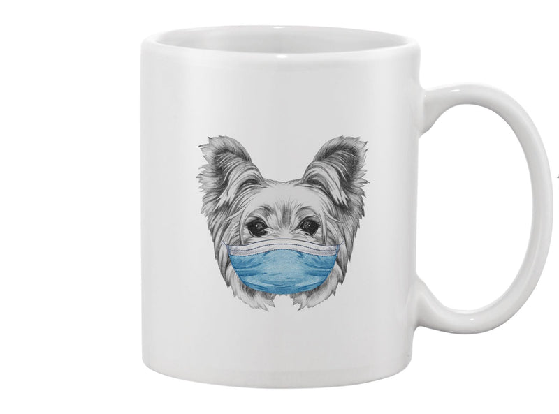 Yorkshire Terrier With Mask Mug -Image by Shutterstock