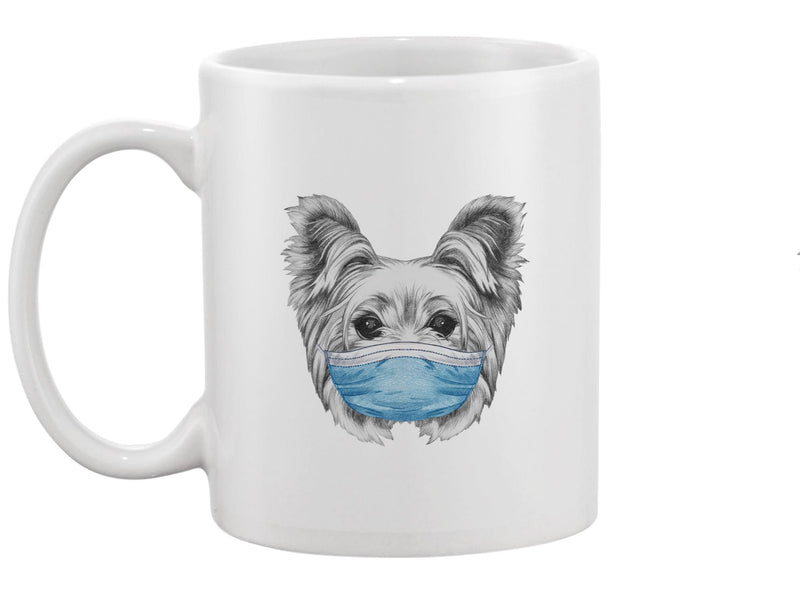 Yorkshire Terrier With Mask Mug -Image by Shutterstock