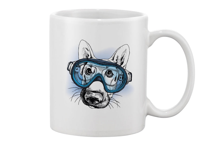 German Shepherd In A Diving Mask Mug -Image by Shutterstock