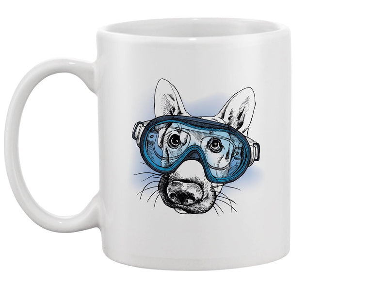 German Shepherd In A Diving Mask Mug -Image by Shutterstock