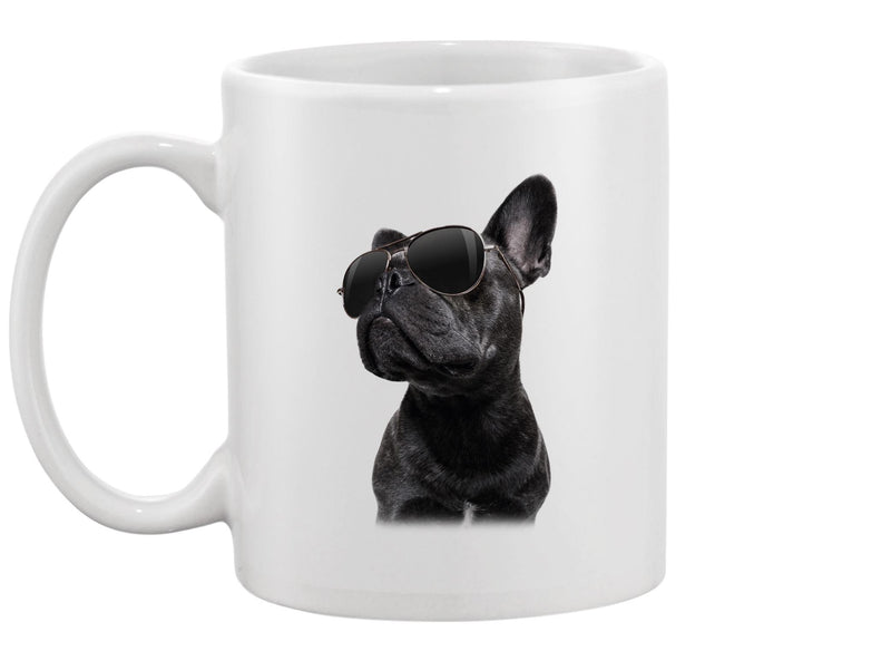 Cute Bulldog With Sunglasses Mug -Image by Shutterstock