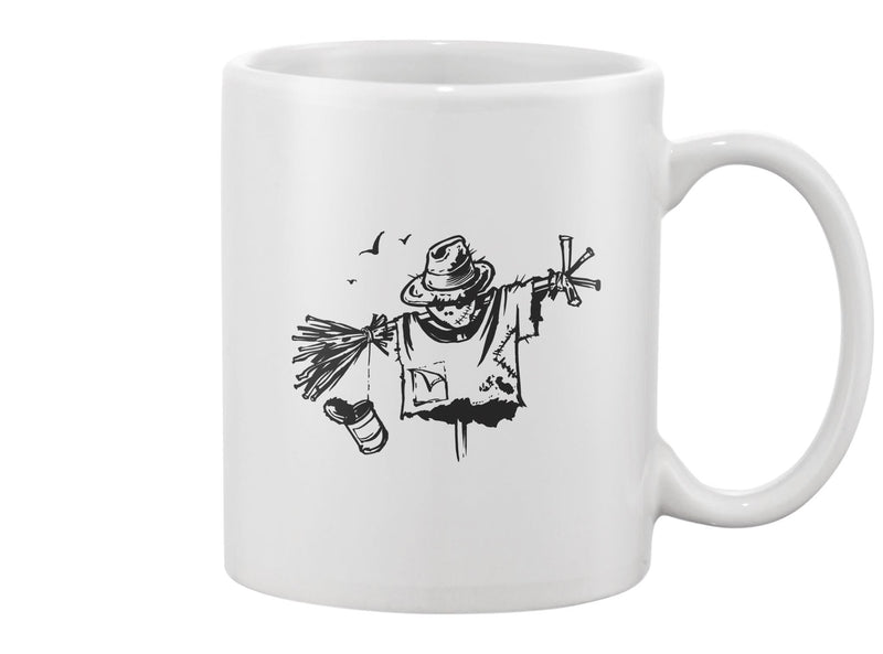 Funny Scarecrow In A Torn Shirt Mug -Image by Shutterstock