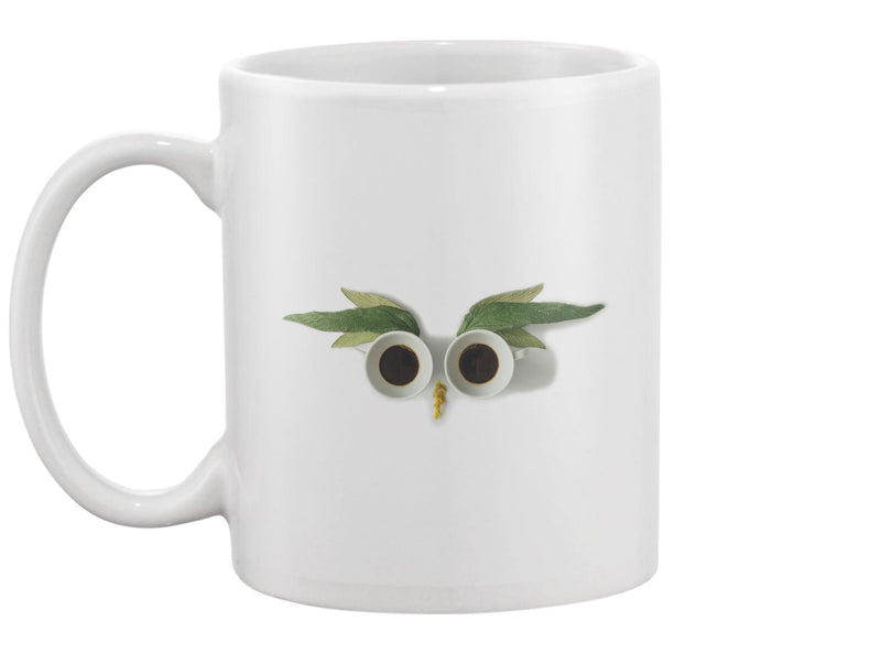 Owl Face Made Of Coffee Cups Mug -Image by Shutterstock