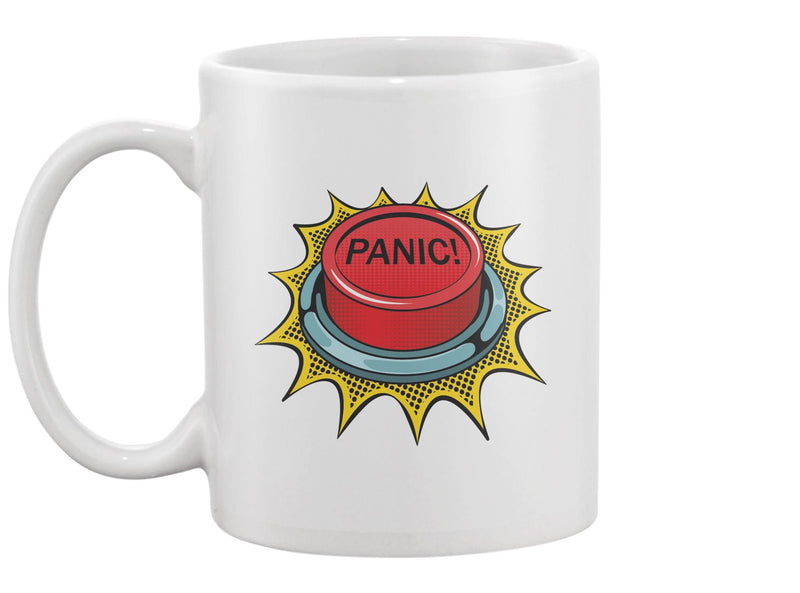 Panic Red Button  Mug -Image by Shutterstock
