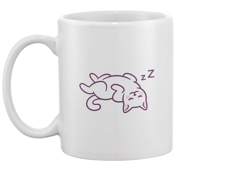 Cute Cat Sleeping With Belly Up Mug -Image by Shutterstock