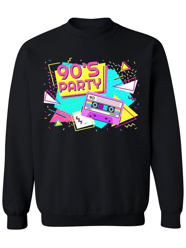 90's Party Cassette Sweatshirt Women's -Image by Shutterstock
