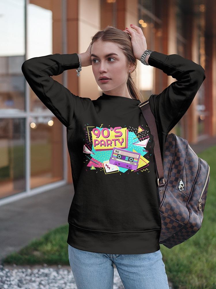 90's Party Cassette Sweatshirt Women's -Image by Shutterstock
