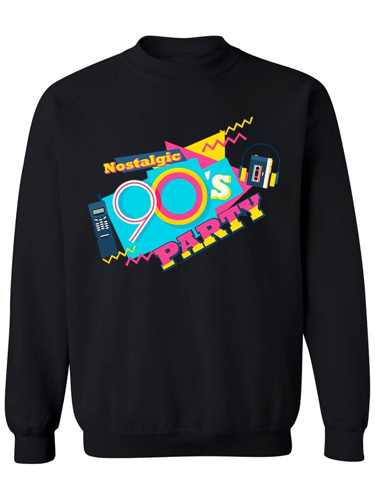 Nostalgic Nineties Party Sweatshirt Women's -Image by Shutterstock