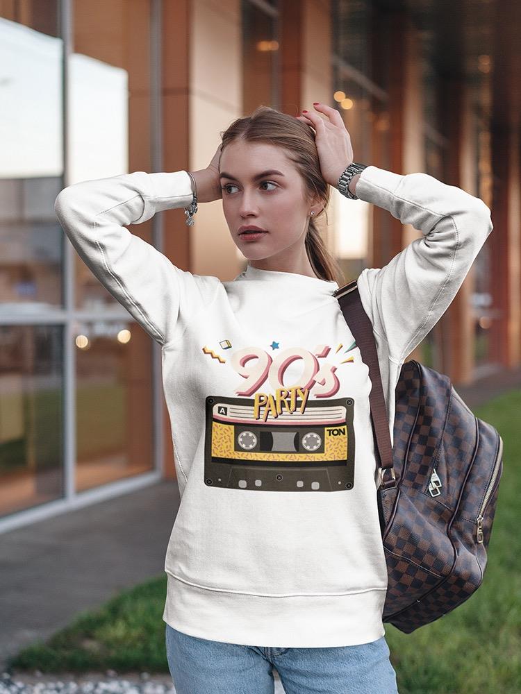 The 90s Party Cassette Sweatshirt Women's -Image by Shutterstock