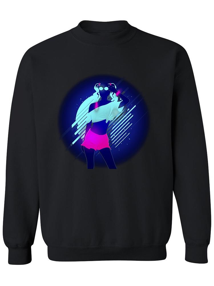 80's Neon Woman Sweatshirt Women's -Image by Shutterstock