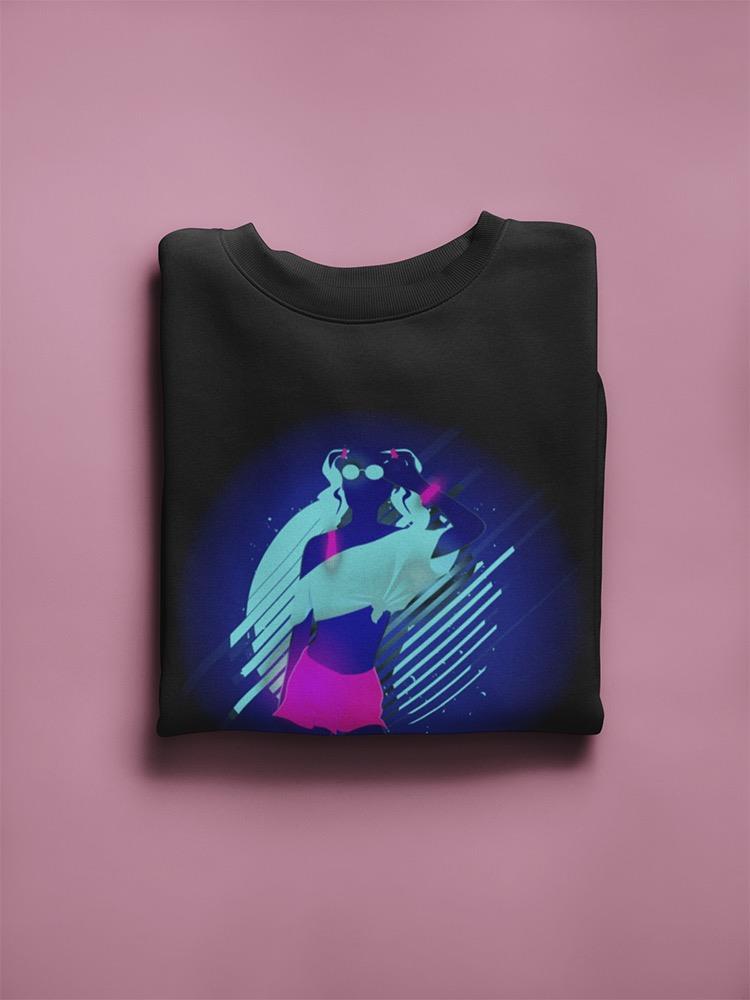 80's Neon Woman Sweatshirt Women's -Image by Shutterstock