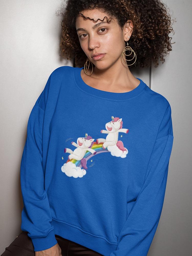 Playing Unicorns Sweatshirt Women's -Image by Shutterstock