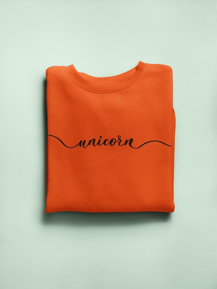 Unicorn In Curve Font Sweatshirt Women's -Image by Shutterstock