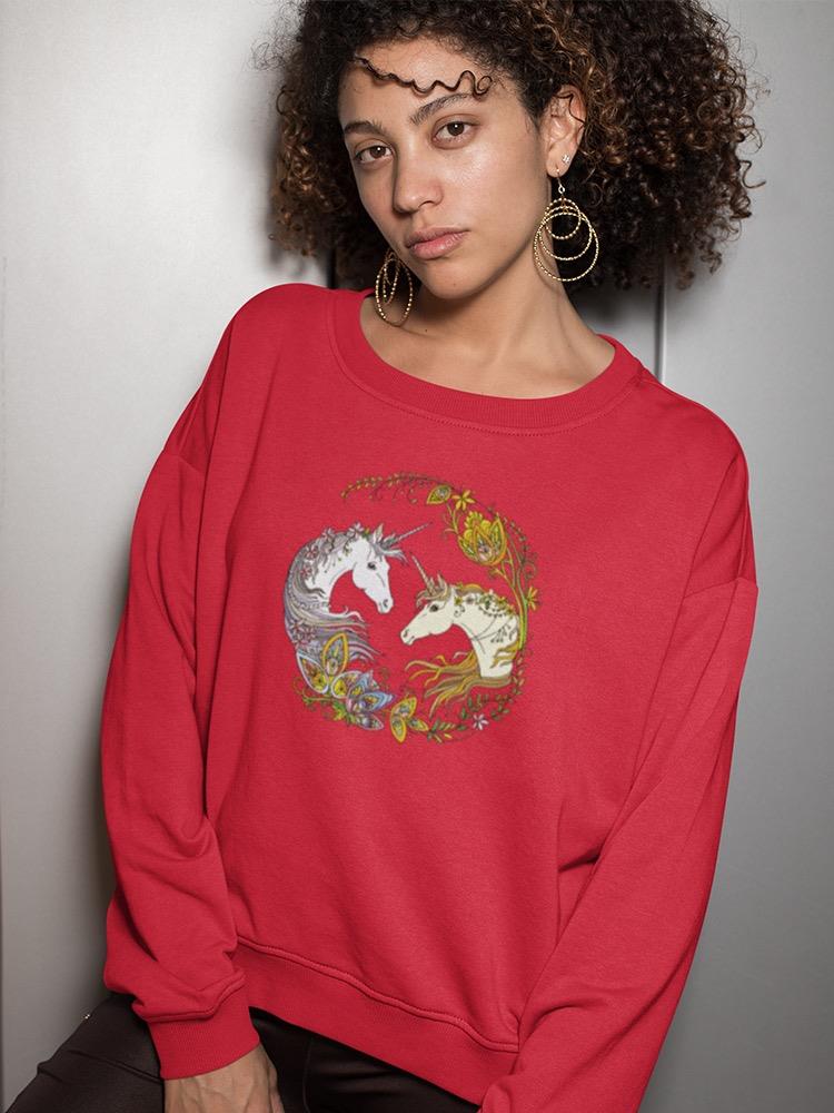 Portrait Of Beautiful Unicorns  Sweatshirt Women's -Image by Shutterstock