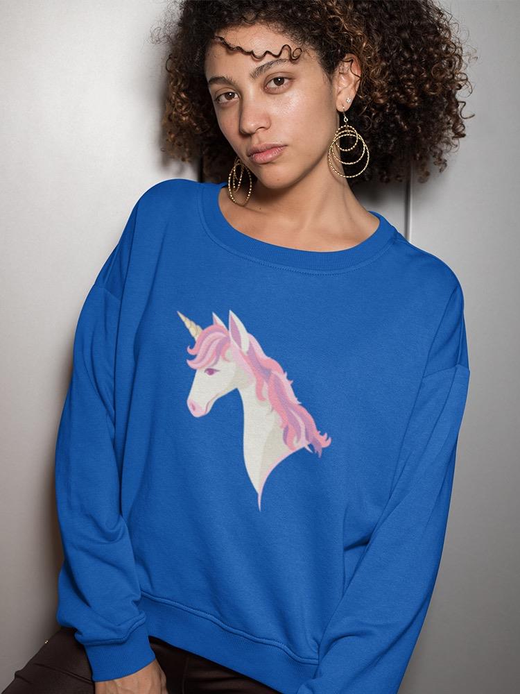 Pastel Pink Unicorn Sweatshirt Women's -Image by Shutterstock