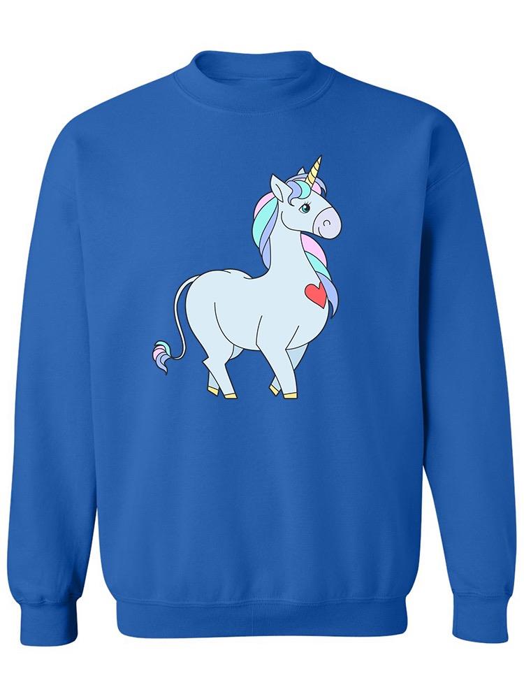 Cute  Unicorn Cartoon Sweatshirt Women's -Image by Shutterstock