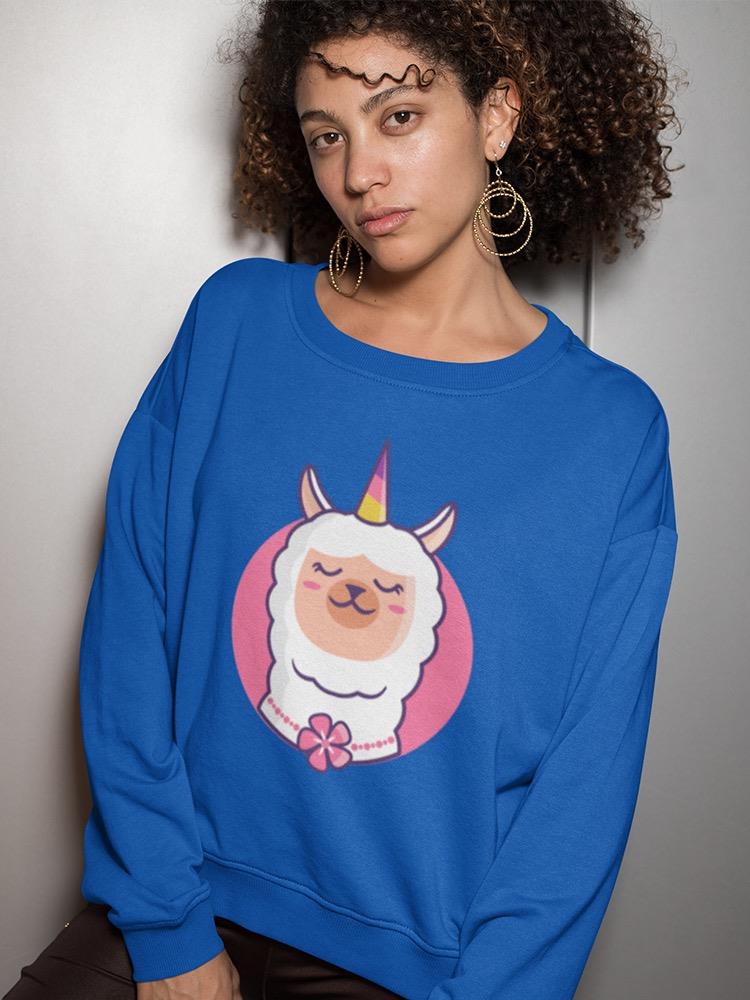 Lovely Llama Unicorn Sweatshirt Women's -Image by Shutterstock