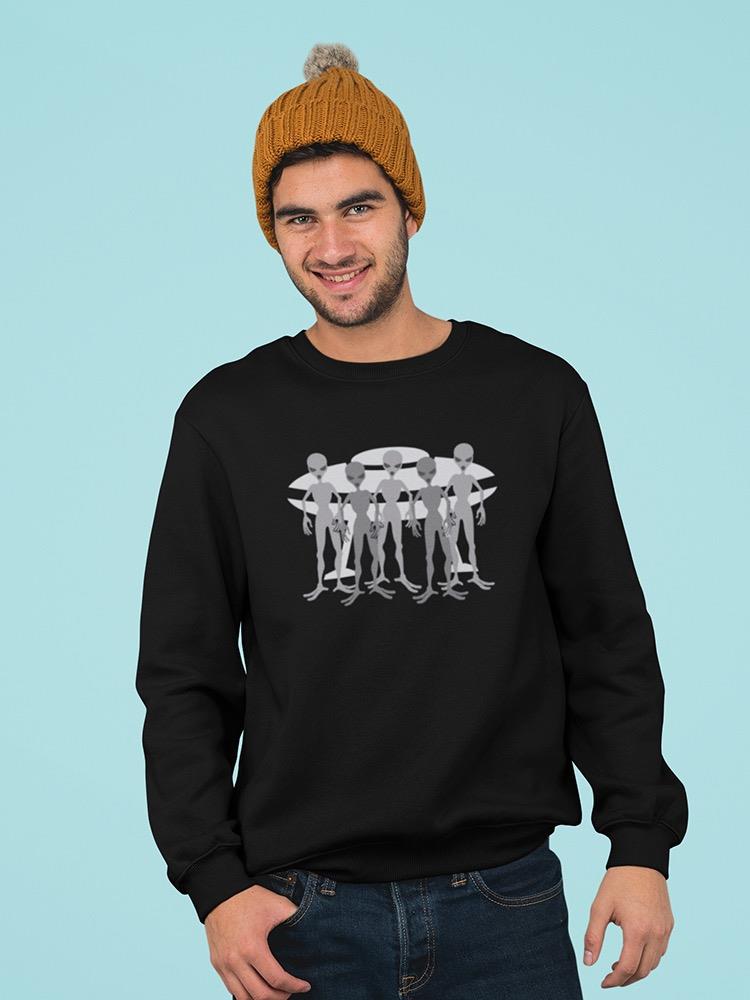 Grey Aliens Sweatshirt Men's -Image by Shutterstock