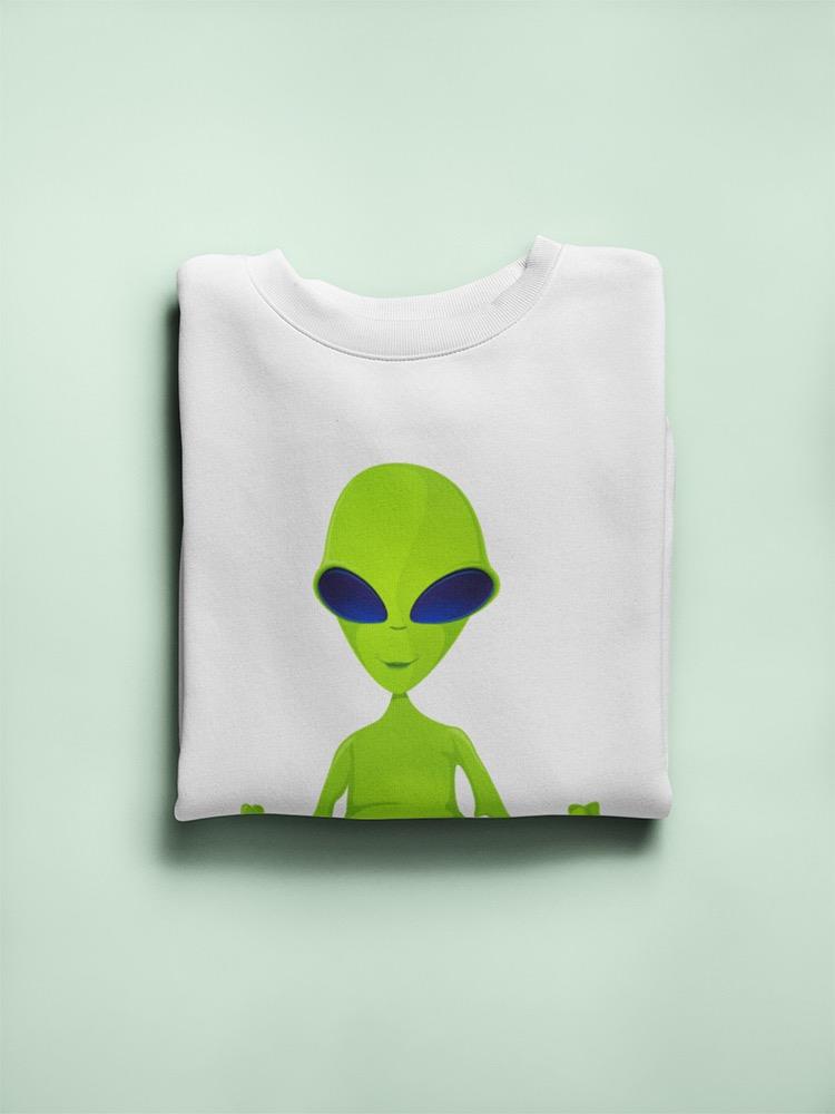Peaceful Alien Design Sweatshirt Men's -Image by Shutterstock