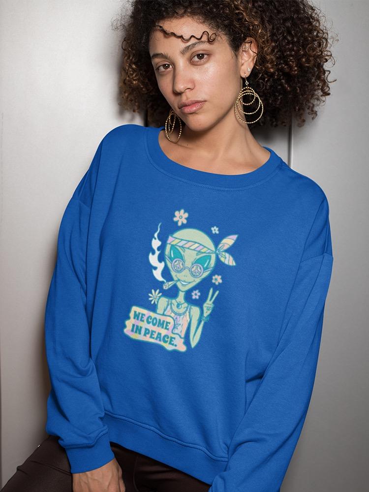 Hippie Alien Sweatshirt Women's -Image by Shutterstock