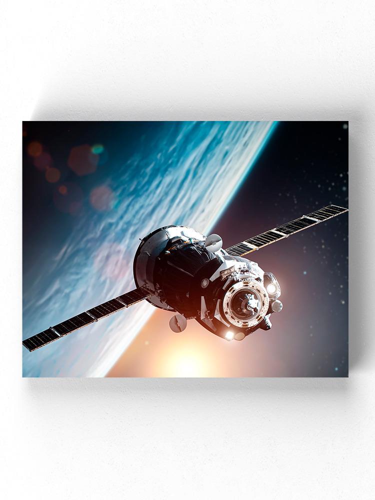 Earth And Cargo Space Craft Wall Art -Image by Shutterstock
