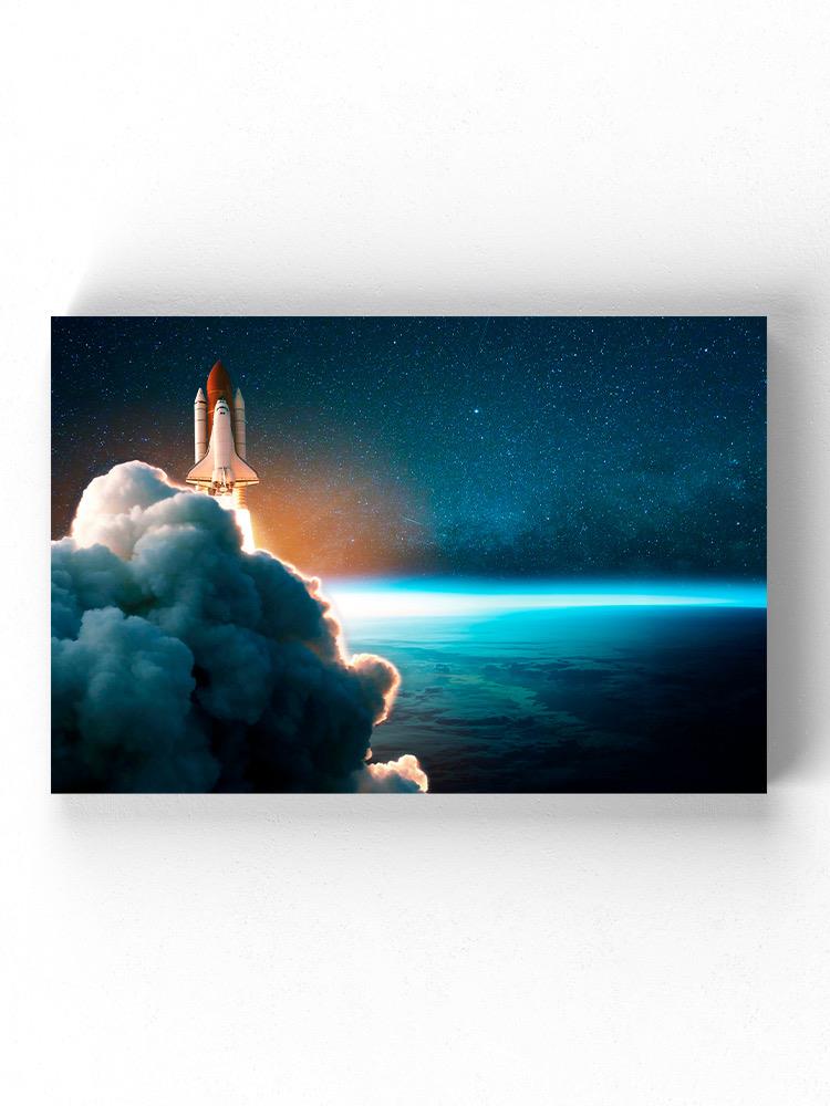 Space Rocket Lift Off Wall Art -Image by Shutterstock